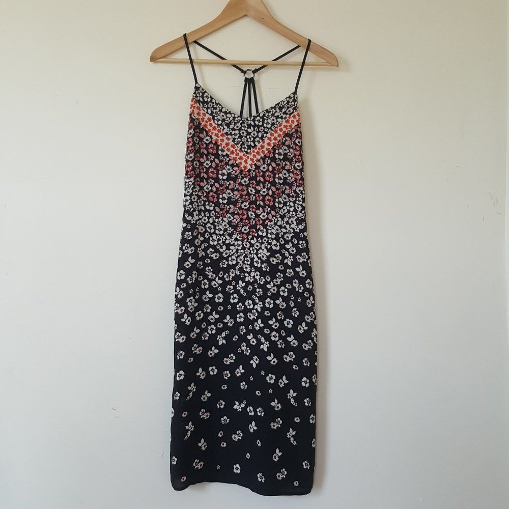 Strappy Back Midi Floral Dress – Size 0-2 / XXS-XS